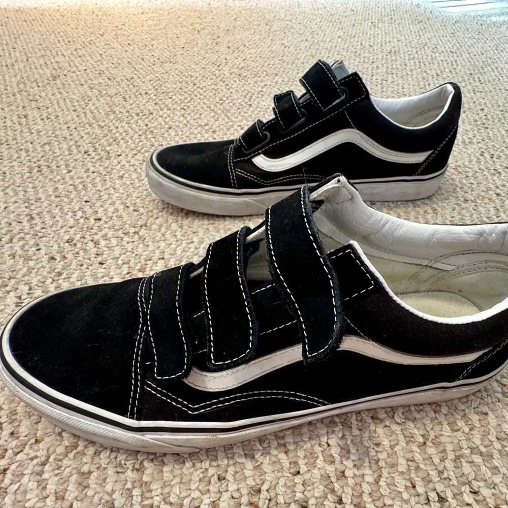 VANS Black and White Velcro Sneakers - Picture 5 of 8